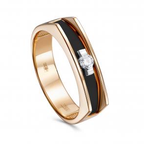 Золотое кольцо KABAROVSKY с бриллиантом и эмалью K11-01786-1002 фото