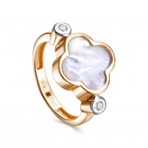 Золотое кольцо KABAROVSKY с бриллиантом и перламутром K11-01823-6200 фото