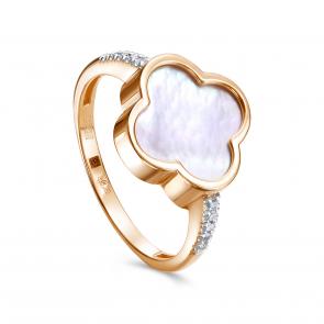 Золотое кольцо KABAROVSKY с бриллиантом и перламутром K11-01853-6200 фото