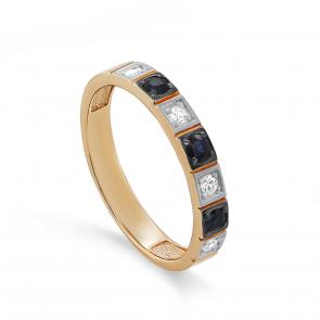 Золотое кольцо KABAROVSKY с бриллиантом и сапфиром K11-01911-1100 фото