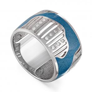 Серебряное кольцо KABAROVSKY с фианитом и эмалью K11-020-8103 фото