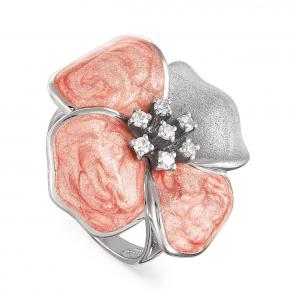 Серебряное кольцо KABAROVSKY с фианитом и эмалью K11-022-8111 фото