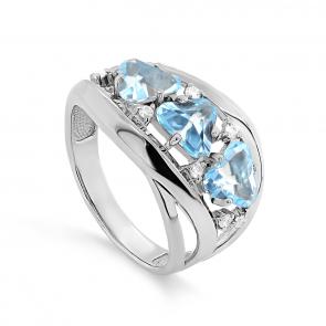 Серебряное кольцо KABAROVSKY с топазом и фианитом K11-030-81100 фото