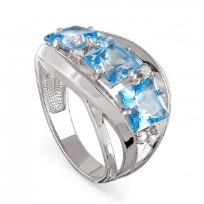 Серебряное кольцо KABAROVSKY с топазом и фианитом K11-031-81100 фото