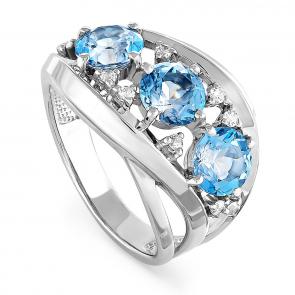 Серебряное кольцо KABAROVSKY с топазом и фианитом K11-032-81100 фото