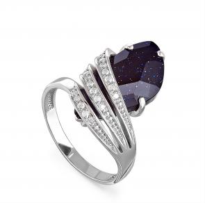 Серебряное кольцо KABAROVSKY с фианитом и авантюрином K11-047-1300 фото