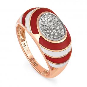 Золотое кольцо KABAROVSKY с бриллиантом и эмалью K11-0601-1001 фото