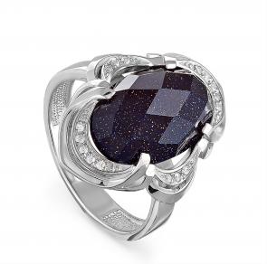 Серебряное кольцо KABAROVSKY с фианитом и авантюрином K11-065-1300 фото