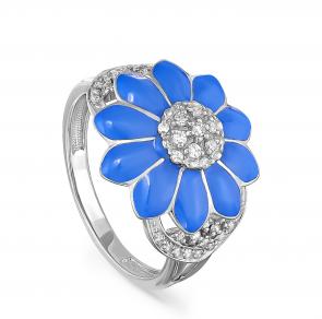 Серебряное кольцо KABAROVSKY с фианитом и эмалью K11-079-7905 фото