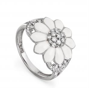 Серебряное кольцо KABAROVSKY с фианитом и эмалью K11-079-7910 фото