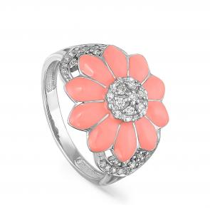 Серебряное кольцо KABAROVSKY с фианитом и эмалью K11-079-7911 фото