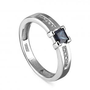 Кольцо из белого золота KABAROVSKY с бриллиантом и сапфиром K11-11083-1100 фото