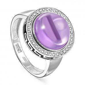 Кольцо из белого золота KABAROVSKY с аметистом, бриллиантом и эмалью K11-11166-5302 фото