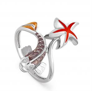 Серебряное кольцо KABAROVSKY с Swarovski K11-117-8101 фото