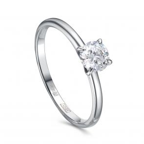 Кольцо из белого золота KABAROVSKY с бриллиантом выращенным K11-12179-14300 фото