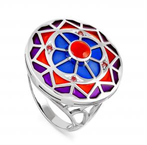 Серебряное кольцо KABAROVSKY с ониксом и Swarovski K11-129-6601 фото