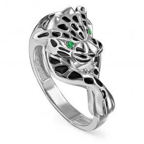 Серебряное кольцо KABAROVSKY с эмалью и Swarovski K11-134-30402 фото