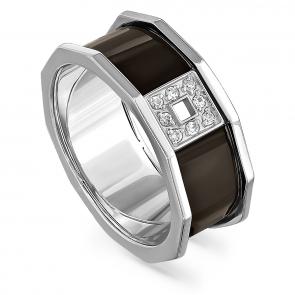 Серебряное кольцо KABAROVSKY с фианитом и эмалью K11-139-41002 фото