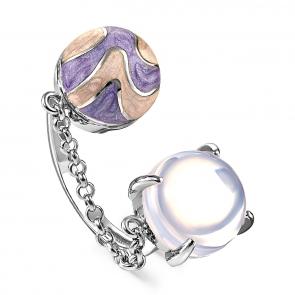 Серебряное кольцо KABAROVSKY с эмалью и алпанитом K11-168-60701 фото