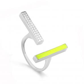 Серебряное кольцо KABAROVSKY с фианитом и эмалью K11-172-7937 фото