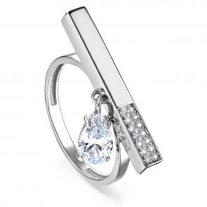 Серебряное кольцо KABAROVSKY с фианитом и эмалью K11-183-7910 фото