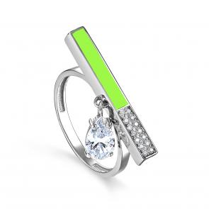 Серебряное кольцо KABAROVSKY с фианитом и эмалью K11-183-7935 фото