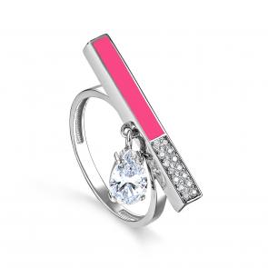 Серебряное кольцо KABAROVSKY с фианитом и эмалью K11-183-7936 фото