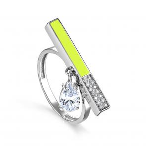 Серебряное кольцо KABAROVSKY с фианитом и эмалью K11-183-7937 фото