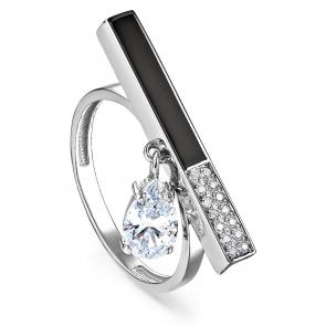 Серебряное кольцо KABAROVSKY с фианитом и эмалью K11-183-8102 фото