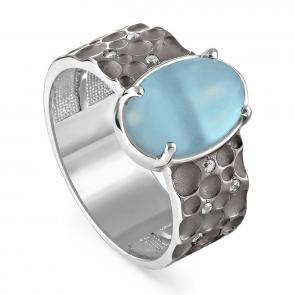 Серебряное кольцо KABAROVSKY с фианитом и халцедоном K11-189-8089 фото