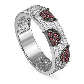 Серебряное кольцо KABAROVSKY с фианитом и Swarovski K11-191-30389 фото