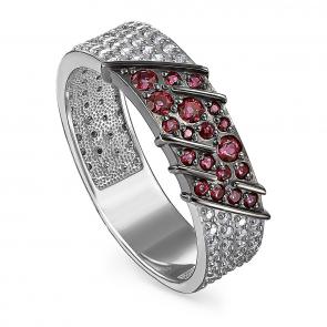 Серебряное кольцо KABAROVSKY с фианитом и Swarovski K11-193-30389 фото