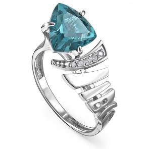 Серебряное кольцо KABAROVSKY с фианитом и ситаллом K11-207-7000 фото
