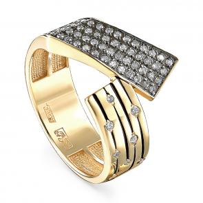 Кольцо из лимонного золота KABAROVSKY с бриллиантом и эмалью K11-21149-1002 фото