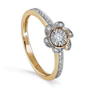 Кольцо из лимонного золота KABAROVSKY с бриллиантом K11-21286-1000 фото