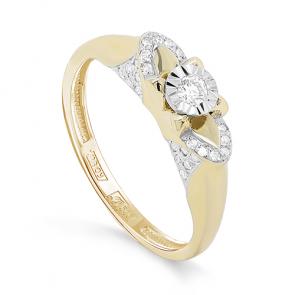 Кольцо из лимонного золота KABAROVSKY с бриллиантом K11-21343-1000 фото