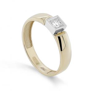 Кольцо из лимонного золота KABAROVSKY с бриллиантом K11-21365-1000 фото