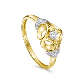 Кольцо из лимонного золота KABAROVSKY с бриллиантом K11-21435-1000 фото