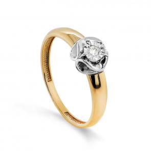 Кольцо из лимонного золота KABAROVSKY с бриллиантом K11-21463-1000 фото