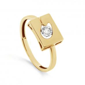 Кольцо из лимонного золота KABAROVSKY с бриллиантом K11-21468-1000 фото