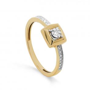 Кольцо из лимонного золота KABAROVSKY с бриллиантом K11-21484-1000 фото