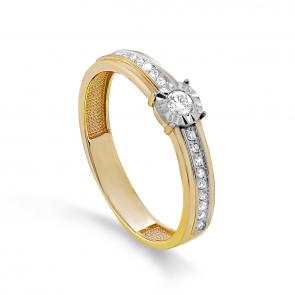 Кольцо из лимонного золота KABAROVSKY с бриллиантом K11-21485-1000 фото