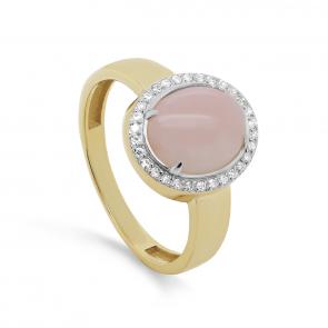 Кольцо из лимонного золота KABAROVSKY с бриллиантом и опалом K11-21486-10700 фото