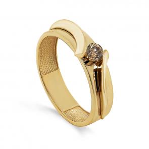 Кольцо из лимонного золота KABAROVSKY с бриллиантом K11-21492-6000 фото