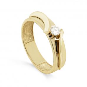 Кольцо из лимонного золота KABAROVSKY с бриллиантом K11-21492-9200 фото