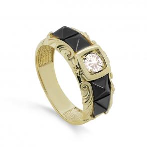 Кольцо из лимонного золота KABAROVSKY с бриллиантом K11-21520-9289 фото