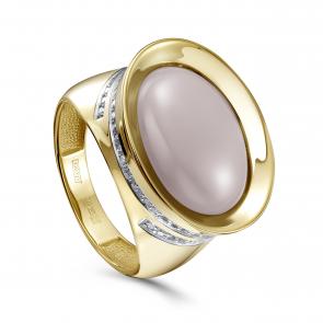 Кольцо из лимонного золота KABAROVSKY с бриллиантом и халцедоном K11-21528-8000 фото