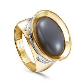 Золотое кольцо KABAROVSKY с лунным камнем и бриллиантом K11-21528-8700 фото