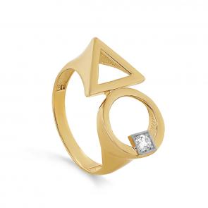 Кольцо из лимонного золота KABAROVSKY с бриллиантом K11-21588-1000 фото