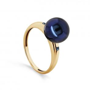 Кольцо из лимонного золота KABAROVSKY с бриллиантом и жемчугом K11-21709-1689 фото